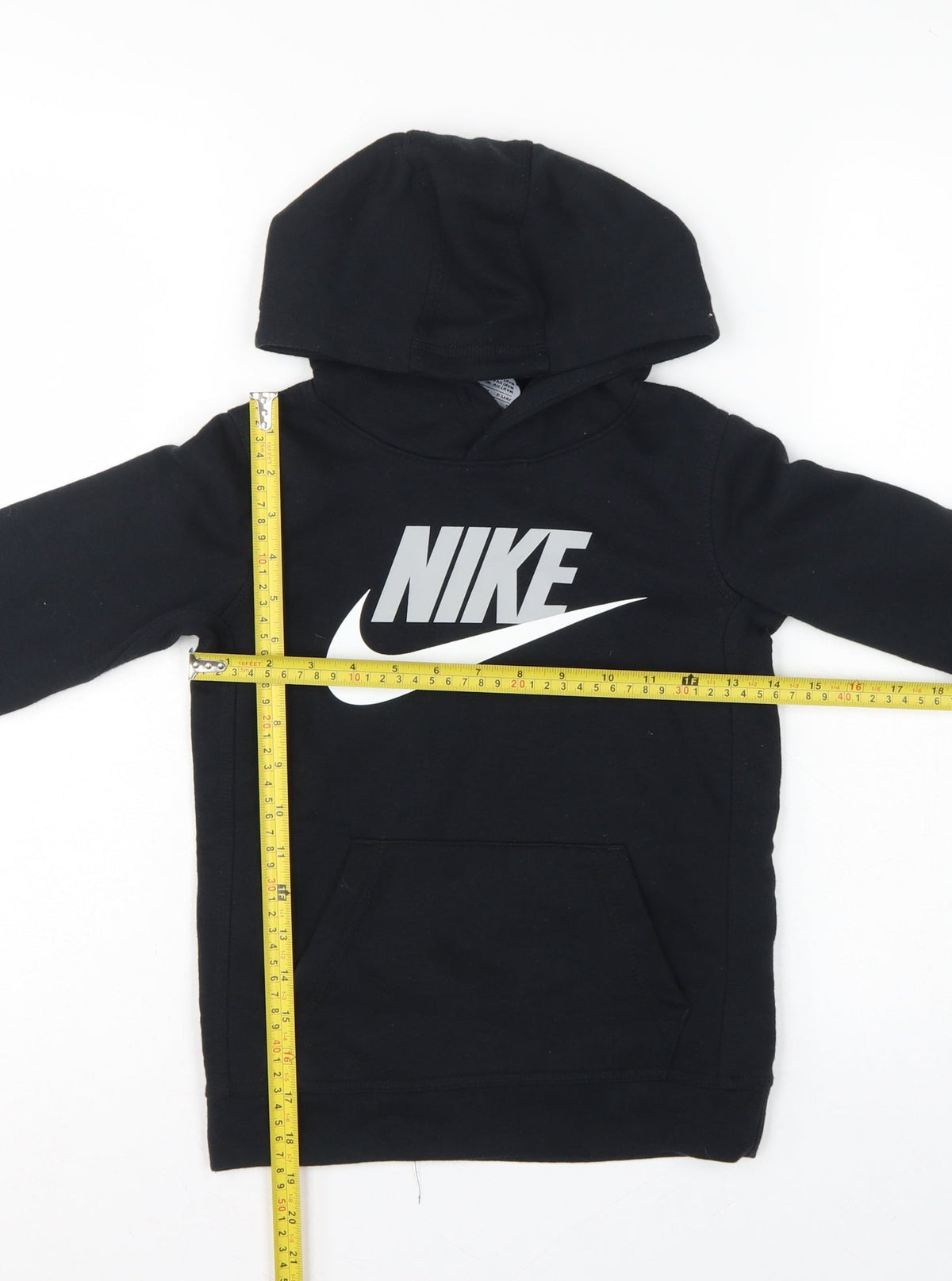 Nike Boys Black 6-7 Years Pullover Hoodie Logo Pocket