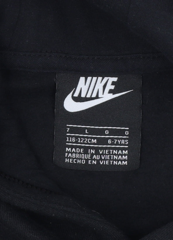 Nike Boys Black 6-7 Years Pullover Hoodie Logo Pocket