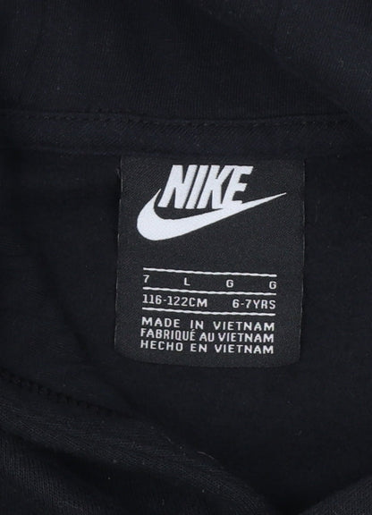 Nike Boys Black 6-7 Years Pullover Hoodie Logo Pocket
