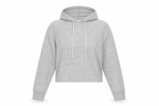 H&M Divided Women’s Grey Cropped Pullover Hoodie Size S Drawstring