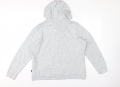 Puma Women’s Grey XL Logo Pullover Hoodie Hooded Cotton Blend