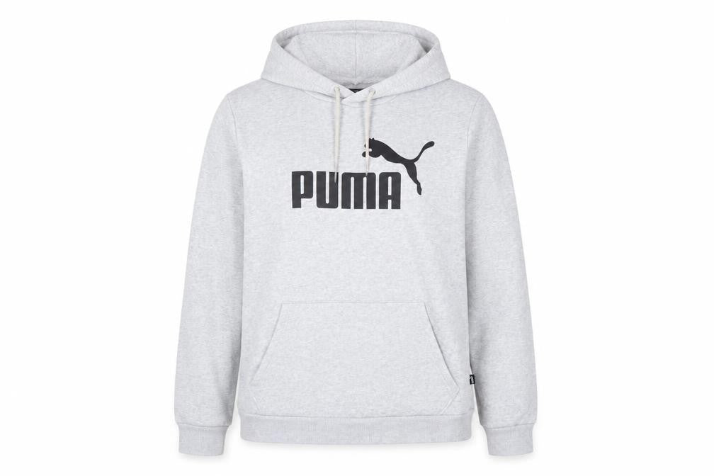 Puma Women’s Grey XL Logo Pullover Hoodie Hooded Cotton Blend