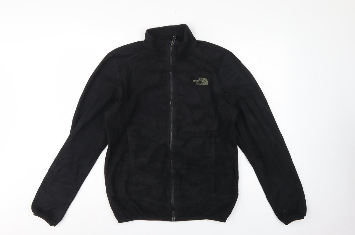 The North Face Men Black Small Fleece Full Zip Outdoor Jacket