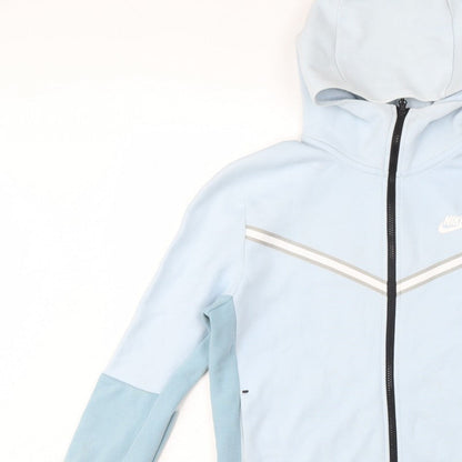 Nike Men Blue M Full Zip Hooded Tech Fleece Sports Hoodie