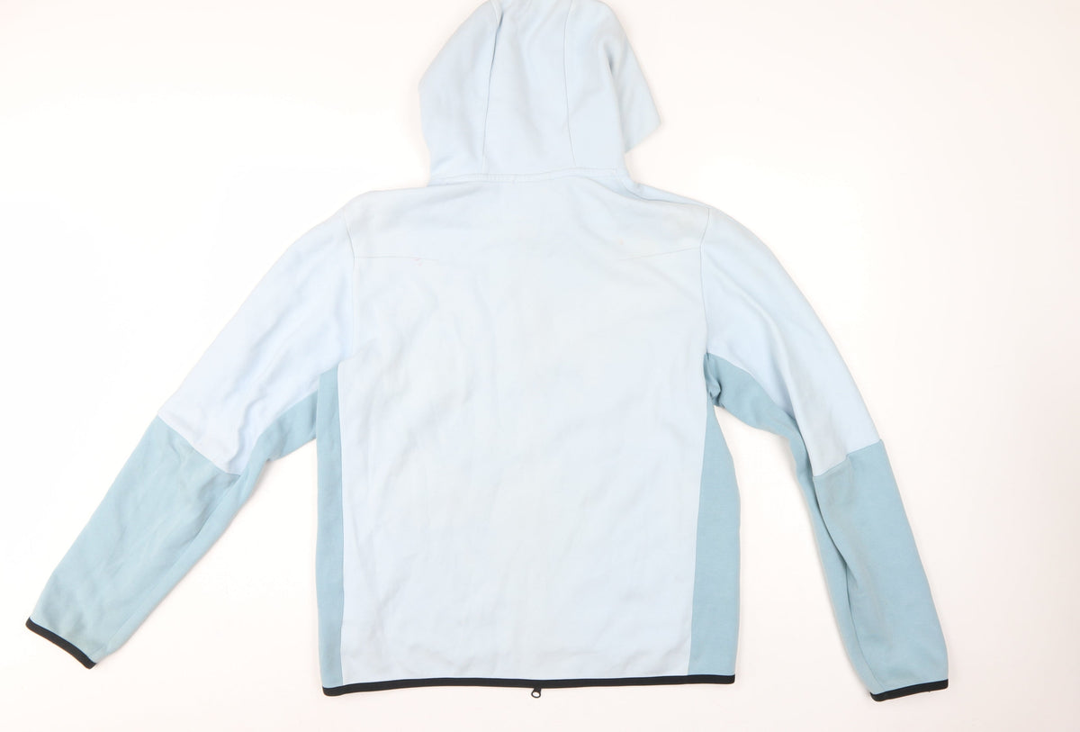 Nike Men Blue M Full Zip Hooded Tech Fleece Sports Hoodie