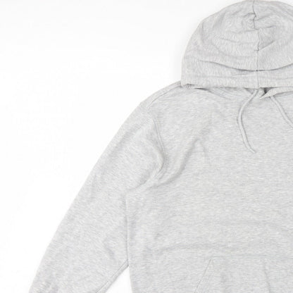 H&M Essentials Men’s Grey L Relaxed Fit Pullover Hoodie Fleece