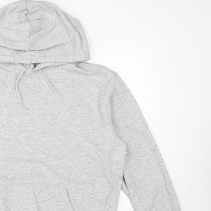 H&M Essentials Men’s Grey L Relaxed Fit Pullover Hoodie Fleece