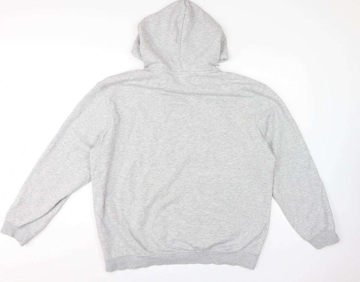 H&M Essentials Men’s Grey L Relaxed Fit Pullover Hoodie Fleece