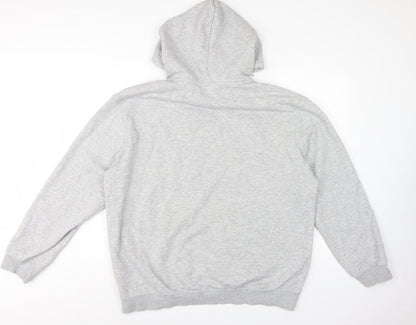 H&M Essentials Men’s Grey L Relaxed Fit Pullover Hoodie Fleece