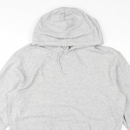H&M Essentials Men’s Grey L Relaxed Fit Pullover Hoodie Fleece