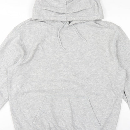 H&M Essentials Men’s Grey L Relaxed Fit Pullover Hoodie Fleece
