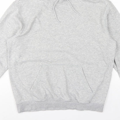 H&M Essentials Men’s Grey L Relaxed Fit Pullover Hoodie Fleece