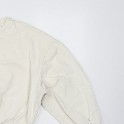 Zara Women’s Ivory UK 8 Relaxed Raglan Sleeve Crew Neck Sweatshirt