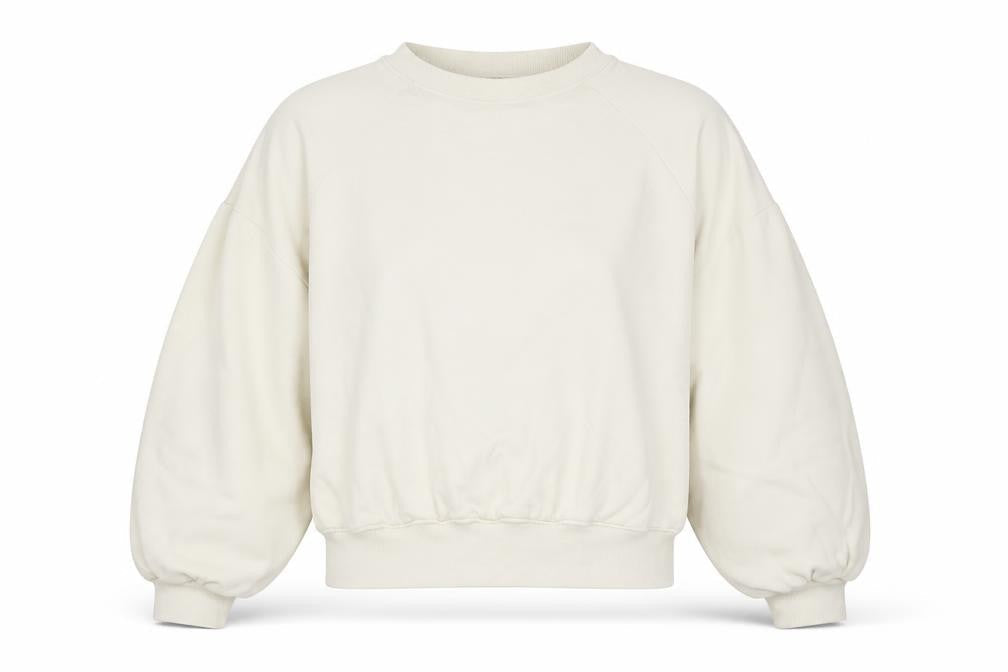 Zara Women’s Ivory UK 8 Relaxed Raglan Sleeve Crew Neck Sweatshirt