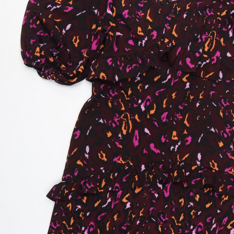 Et Vous Women’s Multicoloured Animal Print Fit & Flare Dress UK 14