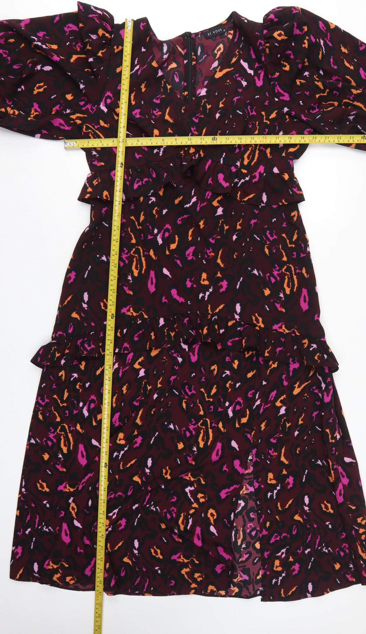 Et Vous Women’s Multicoloured Animal Print Fit & Flare Dress UK 14