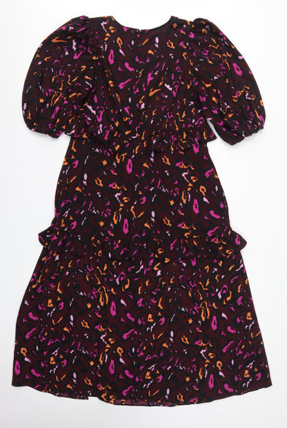 Et Vous Women’s Multicoloured Animal Print Fit & Flare Dress UK 14