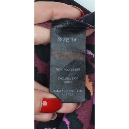Et Vous Women’s Multicoloured Animal Print Fit & Flare Dress UK 14