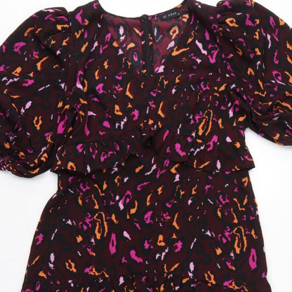 Et Vous Women’s Multicoloured Animal Print Fit & Flare Dress UK 14