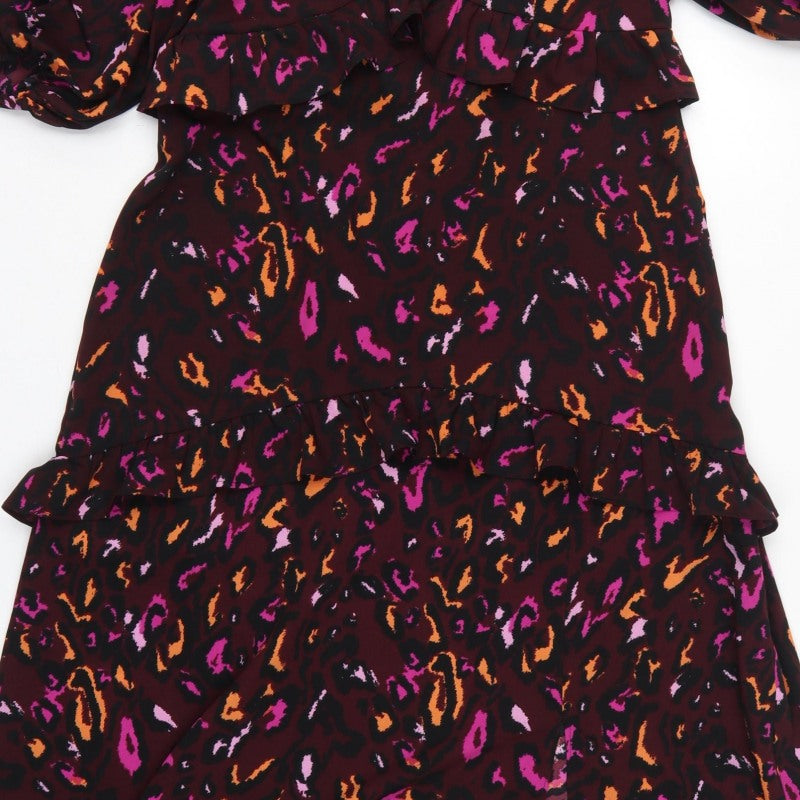 Et Vous Women’s Multicoloured Animal Print Fit & Flare Dress UK 14