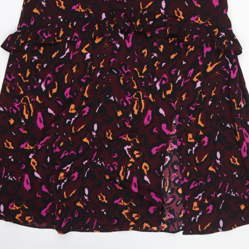 Et Vous Women’s Multicoloured Animal Print Fit & Flare Dress UK 14