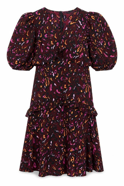 Et Vous Women’s Multicoloured Animal Print Fit & Flare Dress UK 14