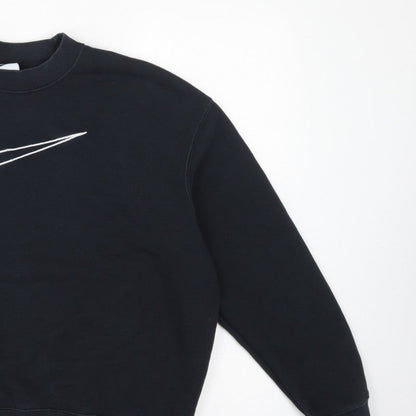 Nike Women’s Black S Dri-FIT Logo Pullover Crew Neck Sweatshirt