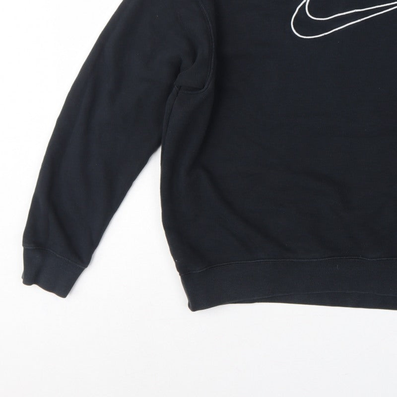 Nike Women’s Black S Dri-FIT Logo Pullover Crew Neck Sweatshirt