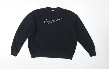 Nike Women’s Black S Dri-FIT Logo Pullover Crew Neck Sweatshirt