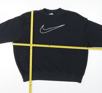 Nike Women’s Black S Dri-FIT Logo Pullover Crew Neck Sweatshirt