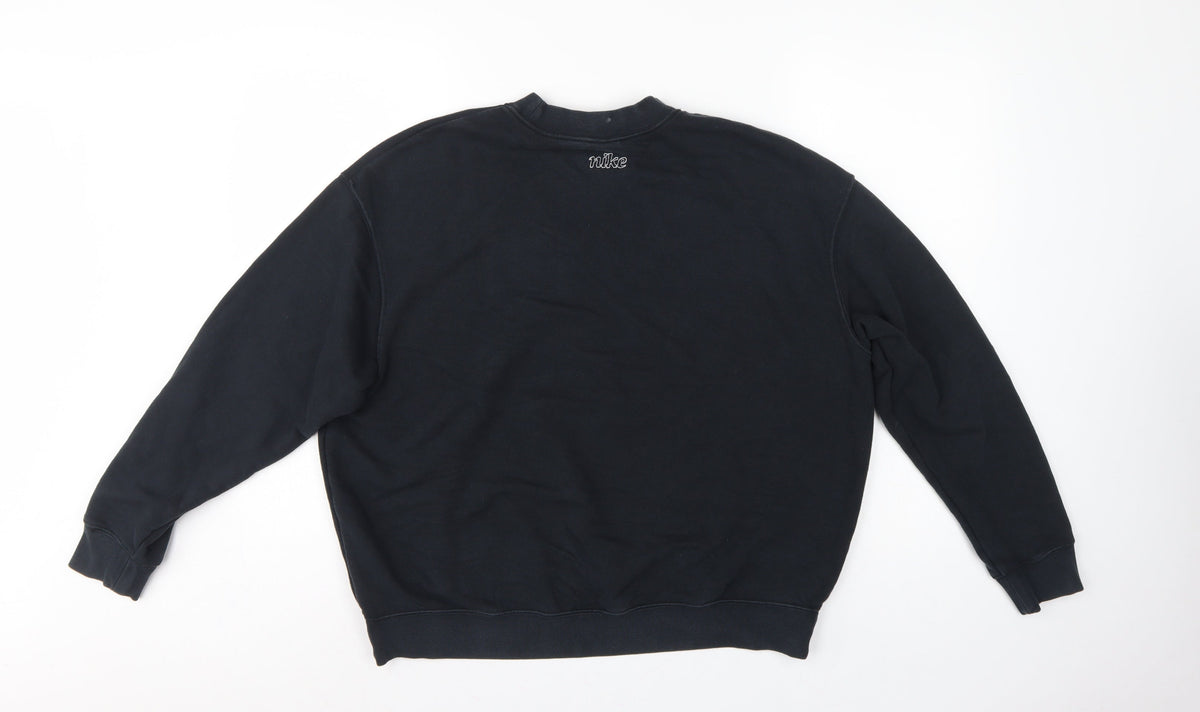 Nike Women’s Black S Dri-FIT Logo Pullover Crew Neck Sweatshirt