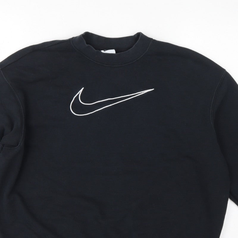 Nike Women’s Black S Dri-FIT Logo Pullover Crew Neck Sweatshirt