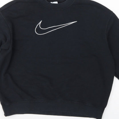 Nike Women’s Black S Dri-FIT Logo Pullover Crew Neck Sweatshirt