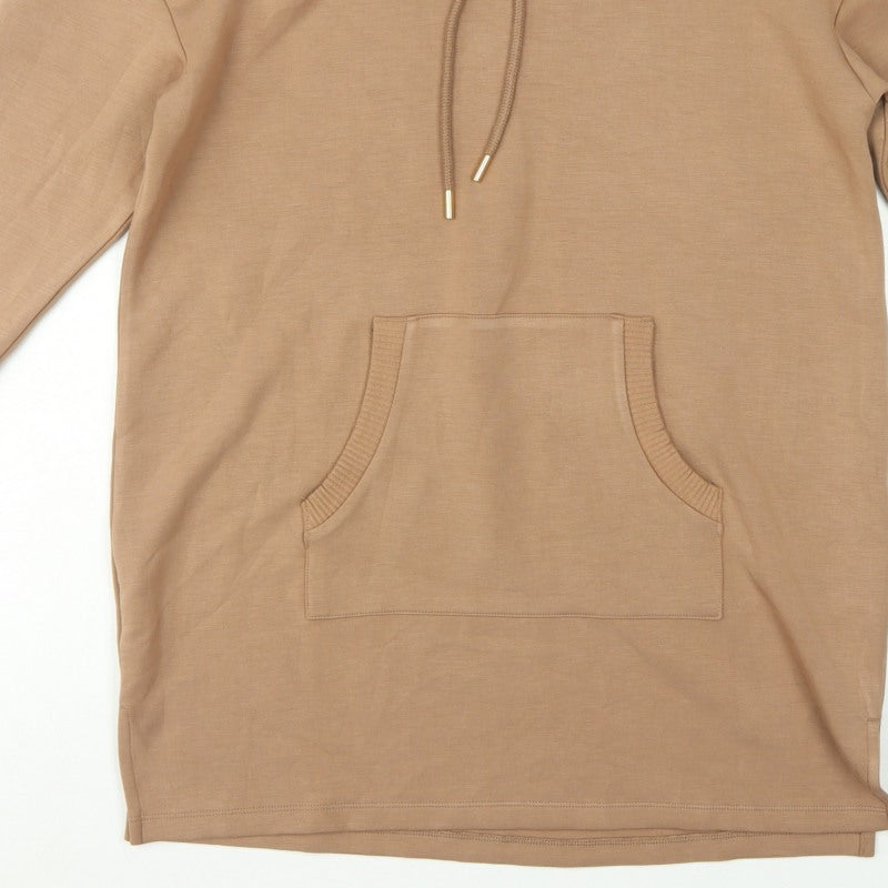 Ruth Langsford Women Beige UK 8 Tunic Hoodie Roll Neck Pocket