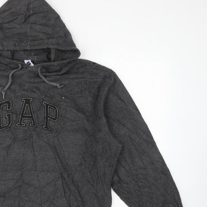 Gap Men’s Grey XL Pullover Hoodie Embroidered Logo Fleece