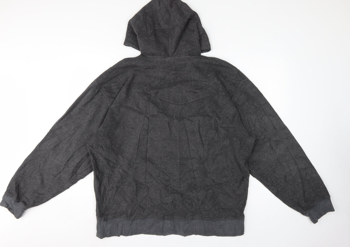 Gap Men’s Grey XL Pullover Hoodie Embroidered Logo Fleece