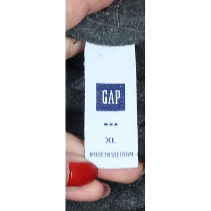 Gap Men’s Grey XL Pullover Hoodie Embroidered Logo Fleece