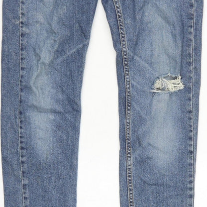Levi's Men's Blue W30 519 Slim Straight Distressed Jeans