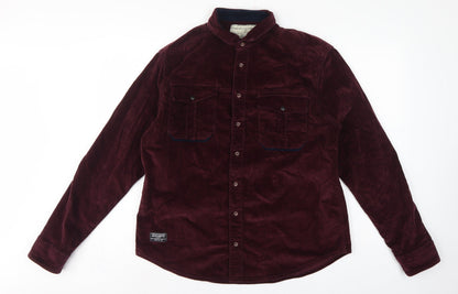 Jack South Men’s Red L Corduroy Western Button-Up Shirt