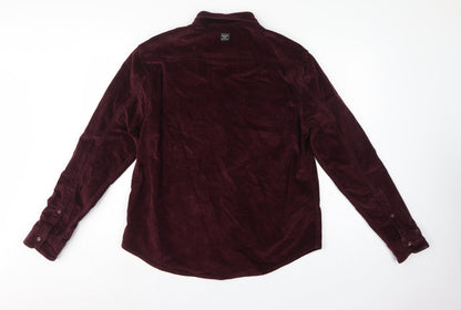 Jack South Men’s Red L Corduroy Western Button-Up Shirt