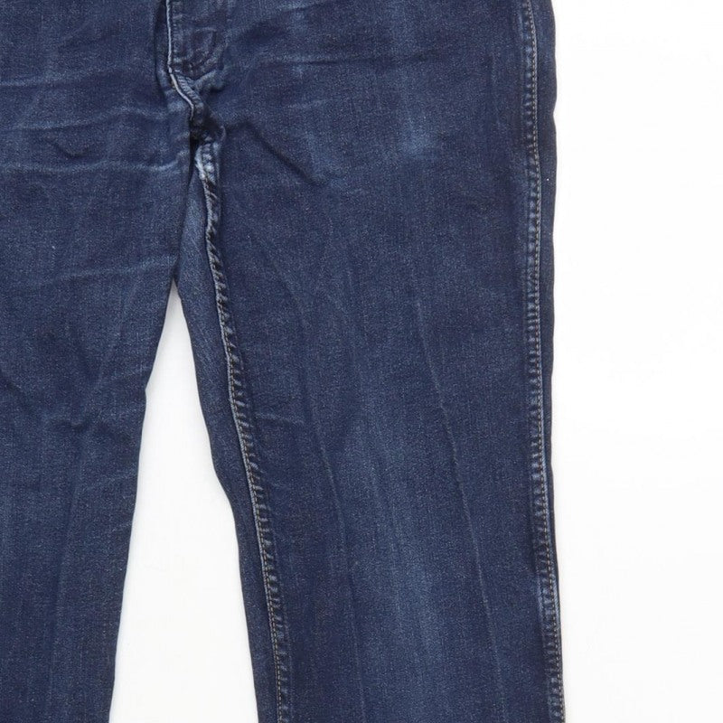 Wrangler Men’s Blue W34 L32 Regular Fit Straight Denim Jeans