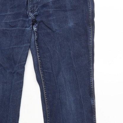Wrangler Men’s Blue W34 L32 Regular Fit Straight Denim Jeans