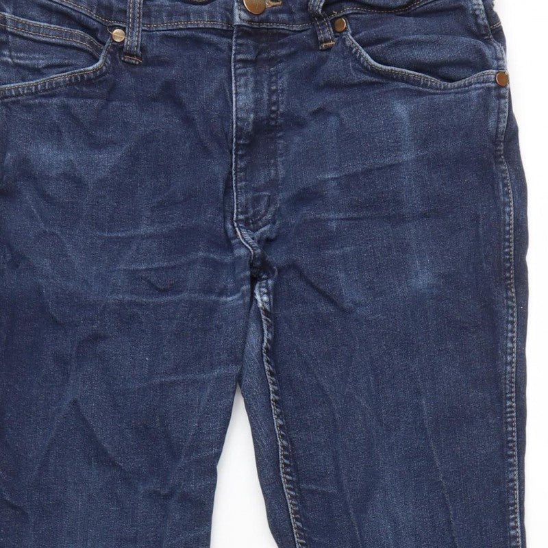 Wrangler Men’s Blue W34 L32 Regular Fit Straight Denim Jeans