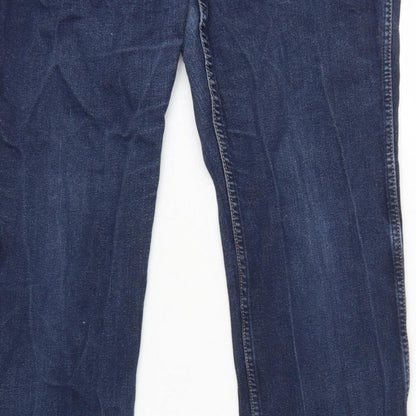 Wrangler Men’s Blue W34 L32 Regular Fit Straight Denim Jeans