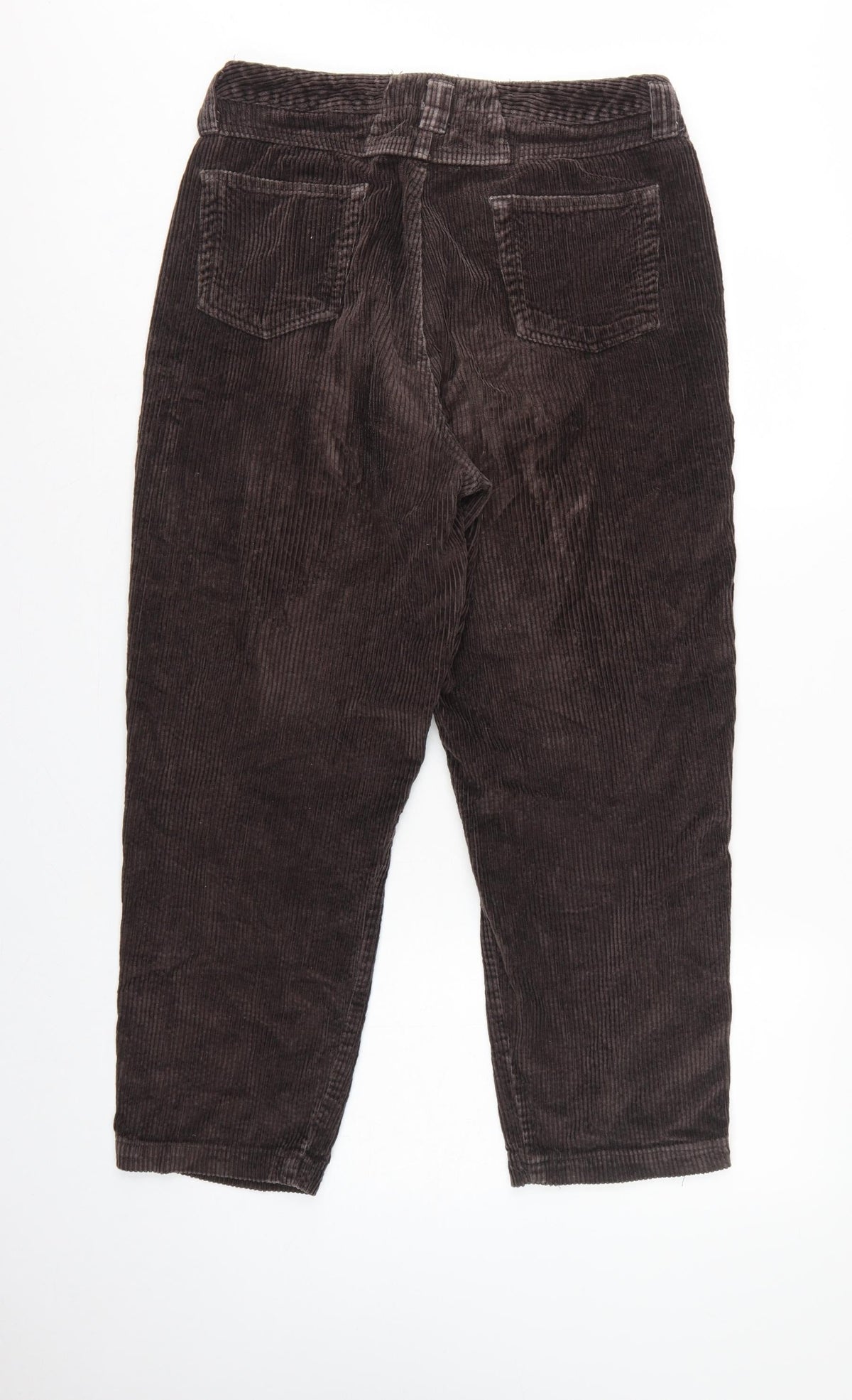 Crossroads Women’s Brown Size 10 Corduroy Tapered Trousers Pockets