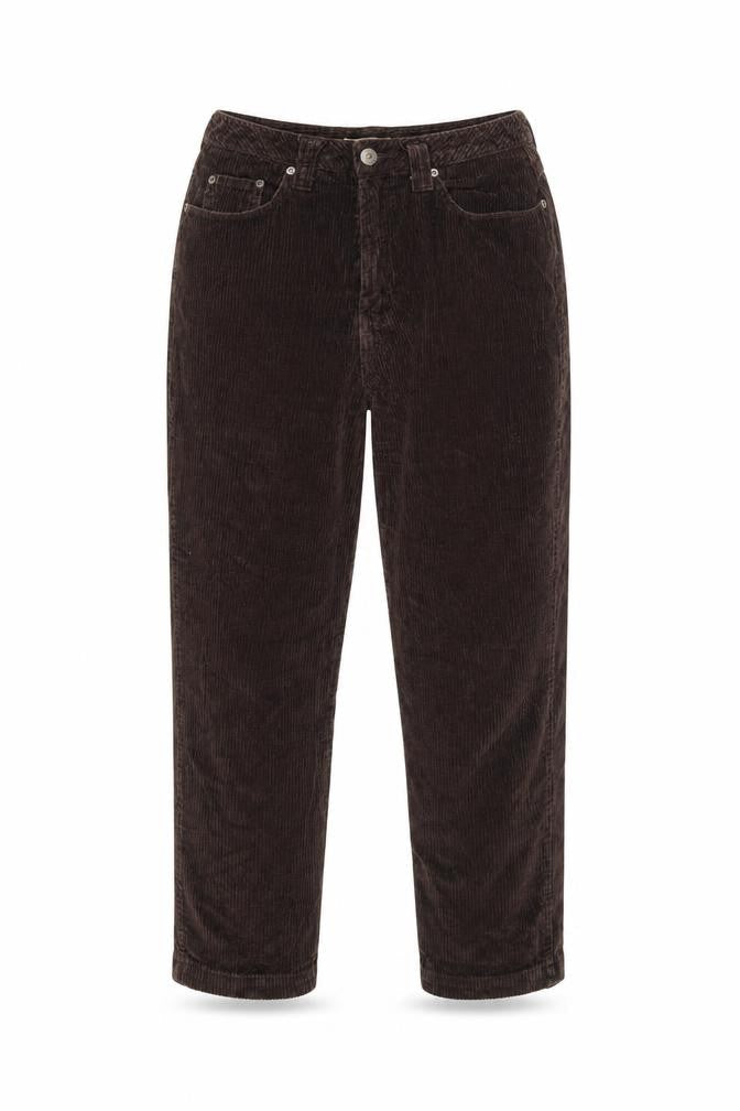 Crossroads Women’s Brown Size 10 Corduroy Tapered Trousers Pockets