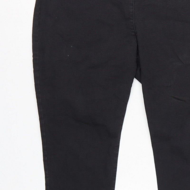 Marks & Spencer Women Black UK 18 Short High Rise Slim Jeggings