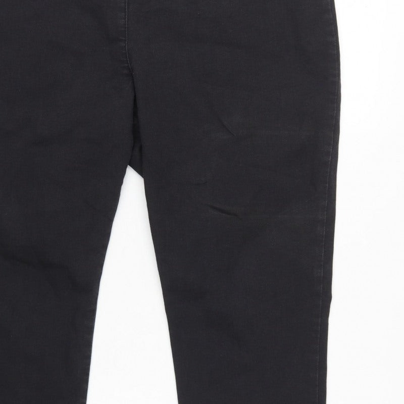 Marks & Spencer Women Black UK 18 Short High Rise Slim Jeggings