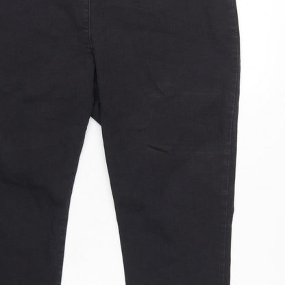 Marks & Spencer Women Black UK 18 Short High Rise Slim Jeggings