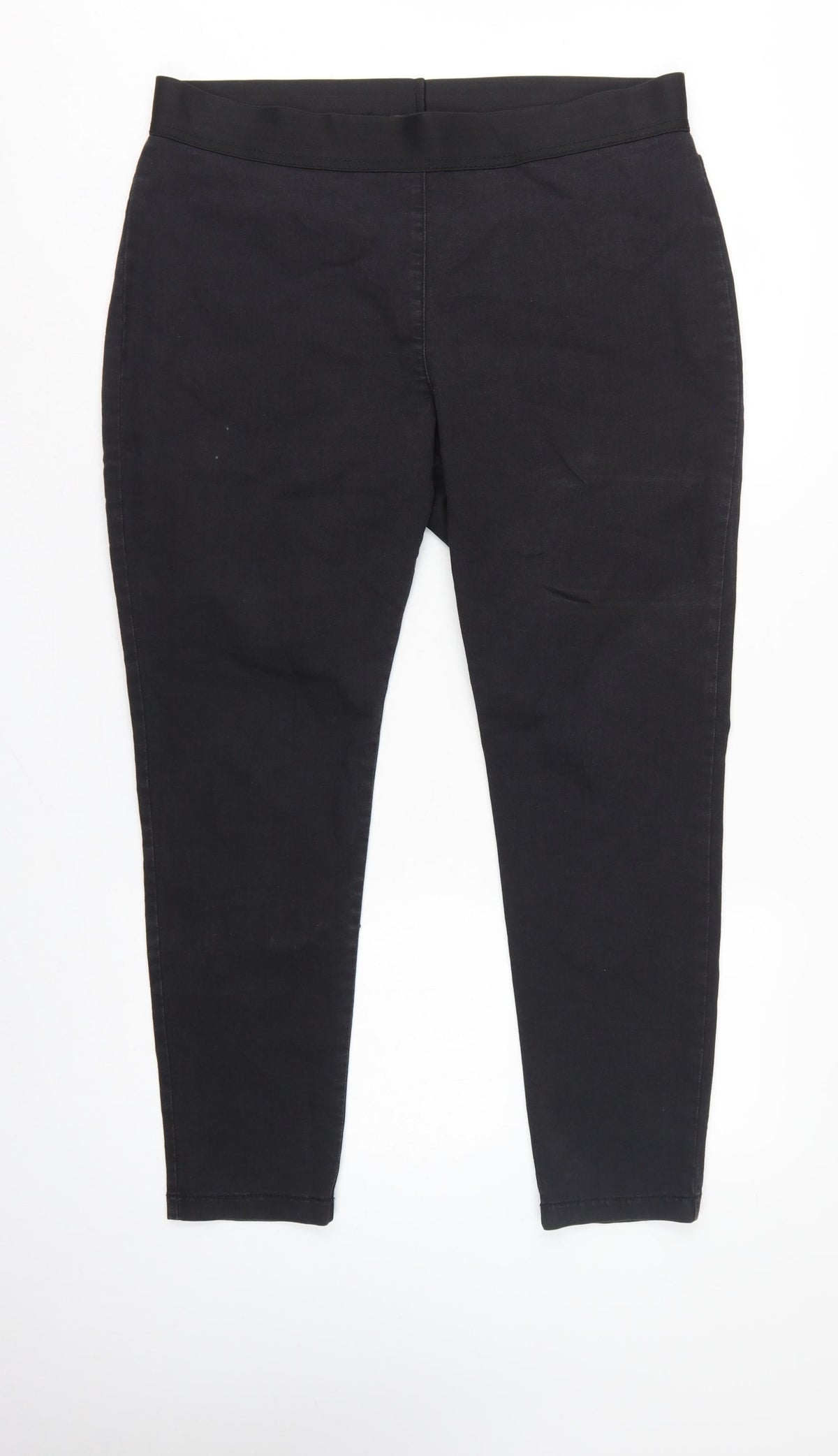 Marks & Spencer Women Black UK 18 Short High Rise Slim Jeggings